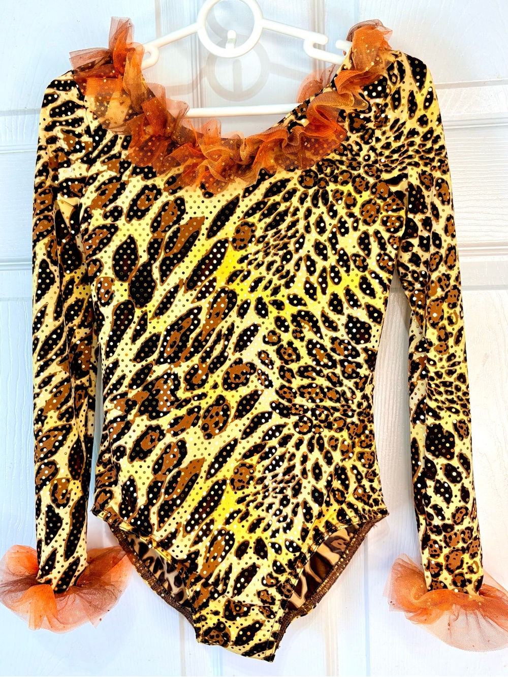 Weissman Girls Sparkly Leopard Lion Dance Ballet Costume Size MC